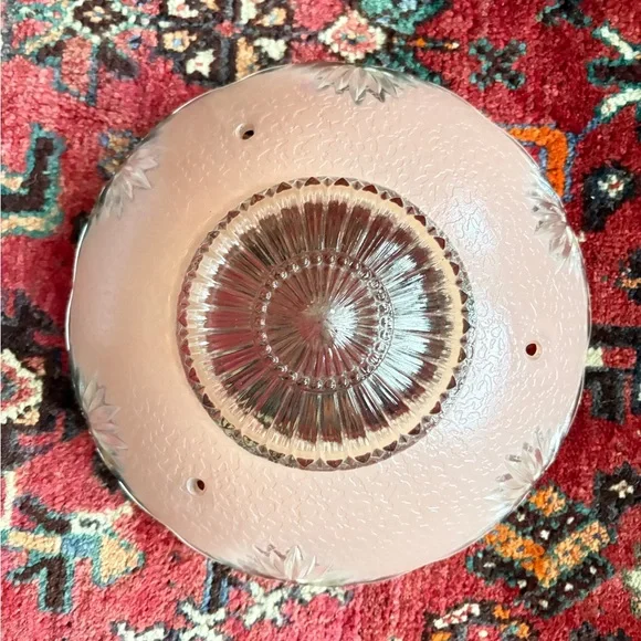 Charming Pink Bedroom Glass Ceiling Light Shade Art Deco Ceiling Light Shade - Picture 2 of 14